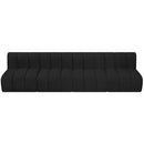 Meridian Arc Black Boucle Fabric 4 pc Modular Sectional IMAGE 5