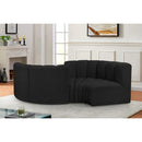  Manufacturer Color_Black -- Meridian Arc Stationary Fabric Sofa IMAGE 2