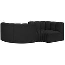  Manufacturer Color_Black -- Meridian Arc Stationary Fabric Sofa IMAGE 3