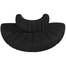  Manufacturer Color_Black -- Meridian Arc Stationary Fabric Sofa IMAGE 4