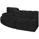  Manufacturer Color_Black -- Meridian Arc Stationary Fabric Sofa IMAGE 5
