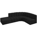  Manufacturer Color_Black -- Meridian Arc Stationary Fabric Sofa IMAGE 4