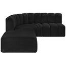  Manufacturer Color_Black -- Meridian Arc Stationary Fabric Sofa IMAGE 5
