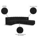  Manufacturer Color_Black -- Meridian Arc Stationary Fabric Sofa IMAGE 8