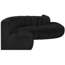  Manufacturer Color_Black -- Meridian Arc Stationary Fabric Sofa IMAGE 5
