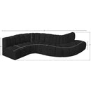  Manufacturer Color_Black -- Meridian Arc Stationary Fabric Sofa IMAGE 7