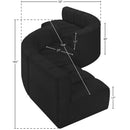  Manufacturer Color_Black -- Meridian Arc Stationary Fabric Sofa IMAGE 5