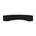 Meridian Arc Black Boucle Fabric 7 pc Modular Sectional IMAGE 1