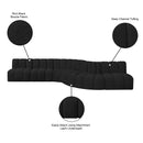  Manufacturer Color_Black -- Meridian Arc Stationary Fabric Sofa IMAGE 12