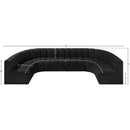 Meridian Arc Black Boucle Fabric 8 pc Modular Sectional IMAGE 10