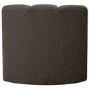  Manufacturer Color_Brown -- Arc Brown Boucle Fabric Upholstered Modular Curved Corner Chair IMAGE 3