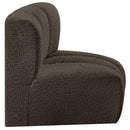  Manufacturer Color_Brown -- Arc Brown Boucle Fabric Upholstered Modular Curved Corner Chair IMAGE 6