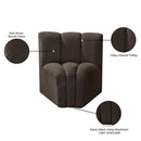  Manufacturer Color_Brown -- Arc Brown Boucle Fabric Upholstered Modular Curved Corner Chair IMAGE 8
