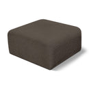  Manufacturer Color_Brown -- Arc Brown Boucle Fabric Upholstered Modular Ottoman IMAGE 1