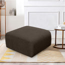  Manufacturer Color_Brown -- Arc Brown Boucle Fabric Upholstered Modular Ottoman IMAGE 2