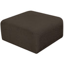  Manufacturer Color_Brown -- Arc Brown Boucle Fabric Upholstered Modular Ottoman IMAGE 3
