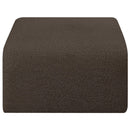  Manufacturer Color_Brown -- Arc Brown Boucle Fabric Upholstered Modular Ottoman IMAGE 4