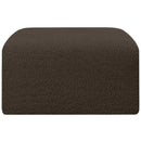  Manufacturer Color_Brown -- Arc Brown Boucle Fabric Upholstered Modular Ottoman IMAGE 5