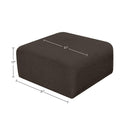  Manufacturer Color_Brown -- Arc Brown Boucle Fabric Upholstered Modular Ottoman IMAGE 6
