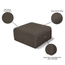 Manufacturer Color_Brown -- Arc Brown Boucle Fabric Upholstered Modular Ottoman IMAGE 7
