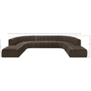  Manufacturer Color_Brown -- Arc 161" Brown Boucle Fabric Upholstered 10 pc Modular Sectional IMAGE 10