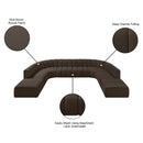  Manufacturer Color_Brown -- Arc 161" Brown Boucle Fabric Upholstered 10 pc Modular Sectional IMAGE 11
