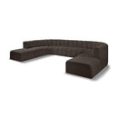  Manufacturer Color_Brown -- Arc 161" Brown Boucle Fabric Upholstered 10 pc Modular Sectional IMAGE 1