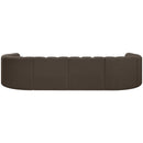 Meridian Arc Brown Boucle Fabric 10 pc Modular Sectional IMAGE 3