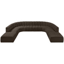  Manufacturer Color_Brown -- Arc 161" Brown Boucle Fabric Upholstered 10 pc Modular Sectional IMAGE 5
