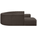  Manufacturer Color_Brown -- Arc 161" Brown Boucle Fabric Upholstered 10 pc Modular Sectional IMAGE 6