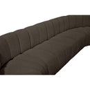  Manufacturer Color_Brown -- Arc 161" Brown Boucle Fabric Upholstered 10 pc Modular Sectional IMAGE 8