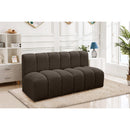  Manufacturer Color_Brown -- Arc 60" Brown Boucle Fabric Upholstered 2 pc Modular Sectional IMAGE 2
