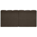  Manufacturer Color_Brown -- Arc 60" Brown Boucle Fabric Upholstered 2 pc Modular Sectional IMAGE 3