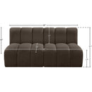  Manufacturer Color_Brown -- Arc 60" Brown Boucle Fabric Upholstered 2 pc Modular Sectional IMAGE 8