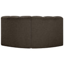 Meridian Arc Brown Boucle Fabric 2 pc Modular Sectional IMAGE 5