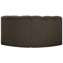  Manufacturer Color_Brown -- Arc 60" Brown Boucle Fabric Upholstered 2 pc Modular Sectional IMAGE 5