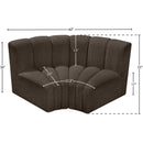  Manufacturer Color_Brown -- Arc 60" Brown Boucle Fabric Upholstered 2 pc Modular Sectional IMAGE 6