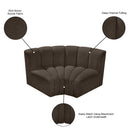  Manufacturer Color_Brown -- Arc 60" Brown Boucle Fabric Upholstered 2 pc Modular Sectional IMAGE 7