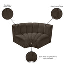 Meridian Arc Brown Boucle Fabric 2 pc Modular Sectional IMAGE 7