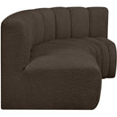  Manufacturer Color_Brown -- Arc 84" Brown Boucle Fabric Upholstered 3 pc Modular Sectional IMAGE 6