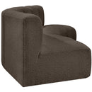  Manufacturer Color_Brown -- Arc 86" Brown Boucle Fabric Upholstered 3 pc Modular Sectional IMAGE 6