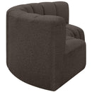  Manufacturer Color_Brown -- Arc 80" Brown Boucle Fabric Upholstered 3 pc Modular Sectional IMAGE 6
