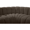 Manufacturer Color_Brown -- Arc 80" Brown Boucle Fabric Upholstered 3 pc Modular Sectional IMAGE 7