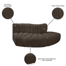  Manufacturer Color_Brown -- Arc 77" Brown Boucle Fabric Upholstered 3 pc Modular Sectional IMAGE 7