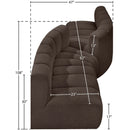  Manufacturer Color_Brown -- Arc 108" Brown Boucle Fabric Upholstered 4 pc Modular Sectional IMAGE 7