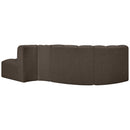  Manufacturer Color_Brown -- Arc 104" Brown Boucle Fabric Upholstered 4 pc Modular Sectional IMAGE 3