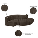  Manufacturer Color_Brown -- Arc 104" Brown Boucle Fabric Upholstered 4 pc Modular Sectional IMAGE 7