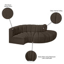 Meridian Arc Brown Boucle Fabric 4 pc Modular Sectional IMAGE 7