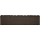 Meridian Arc Brown Boucle Fabric 4 pc Modular Sectional IMAGE 3