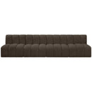  Manufacturer Color_Brown -- Arc 119" Brown Boucle Fabric Upholstered 4 pc Modular Sectional IMAGE 4